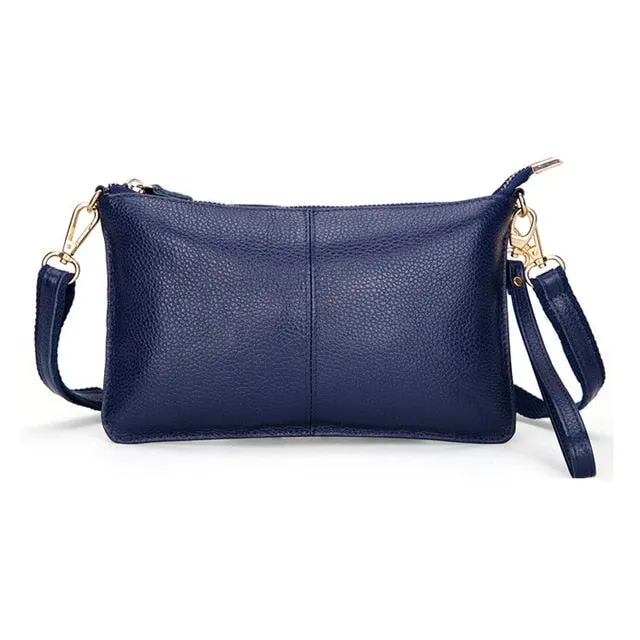 100% Genuine Leather Women Messenger Bag Famous Brand Female Shoulder Bag Envelope Clutch Bag