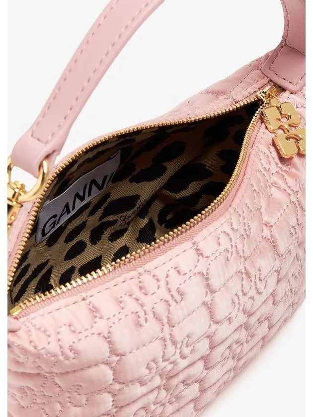 Charming Pink Satin Small Butterfly Pouch Bag