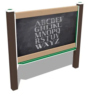 4' Outdoor Magnetic Chalkboard with In-Ground Mounting