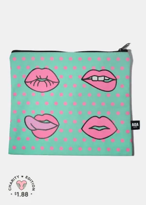 A  Large Canvas Bag - Modern Lips