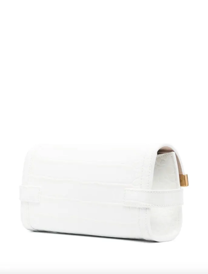 Balmain B-Buzz 23 leather clutch bag