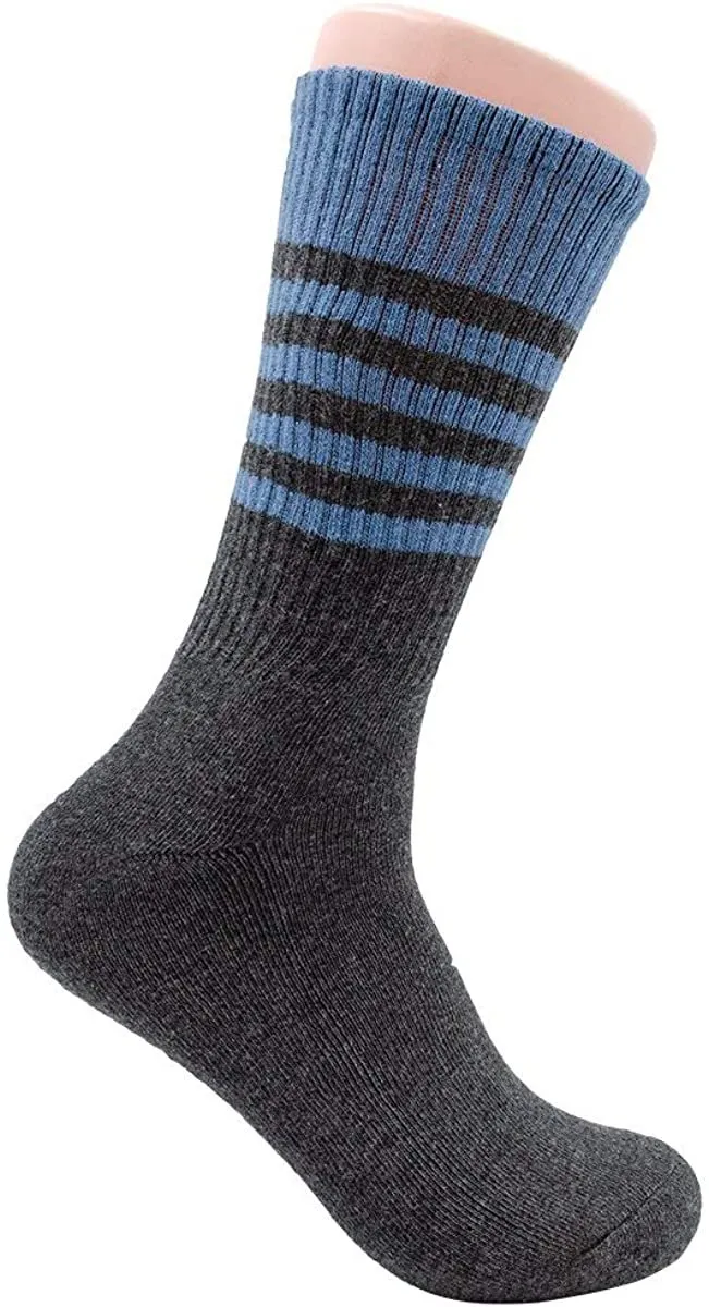 Ben Sherman Menâ€™s 3-Pack Casual Cushioned Over the Calf Ribbed Socks - Natural Cotton Blend