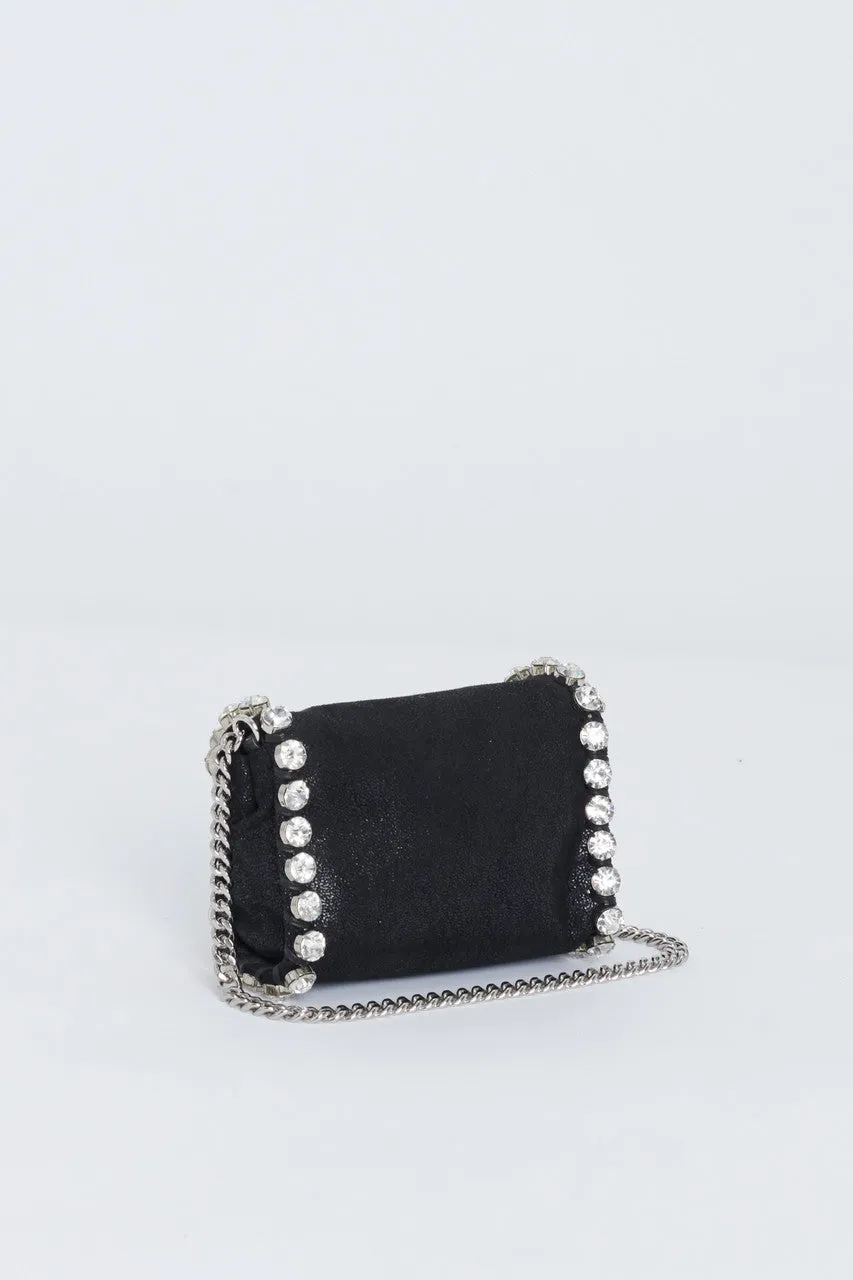 Black Falabella Tiny Crystal Preowned Bag