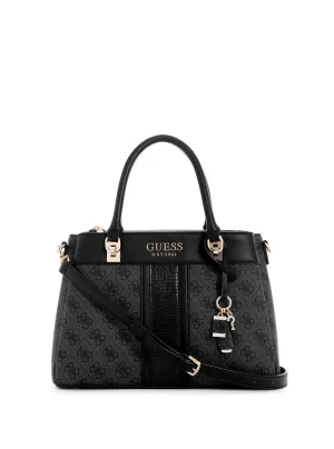 Black Logo Cristiana Satchel Bag