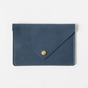 Blue Cypress Leather Clutch