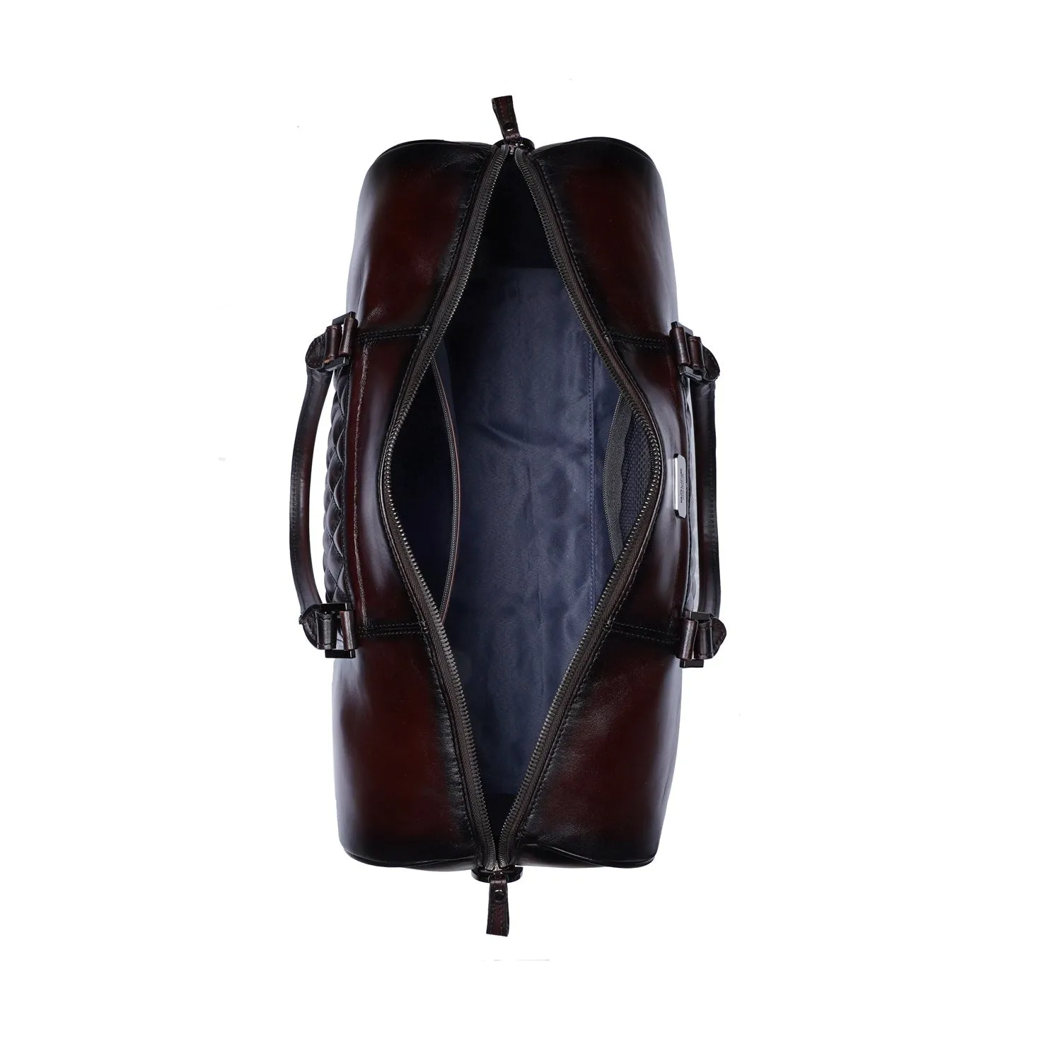 BRUNE BROWN COLOR GENUINE LEATHER DUFFLE BAG FOR MEN