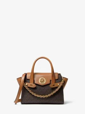 Carmen Extra-Small Logo and Leather Belted Satchel