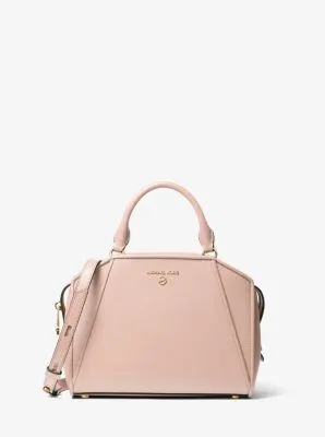 Cleo Small Saffiano Leather Satchel