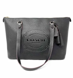 Coach Black Pebbled Leather Designer Tote