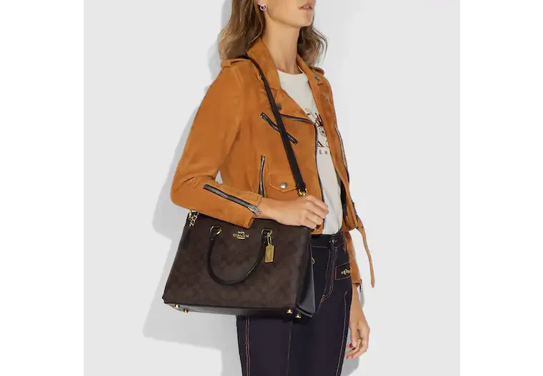 Coach Mia Satchel In Signature Canvas