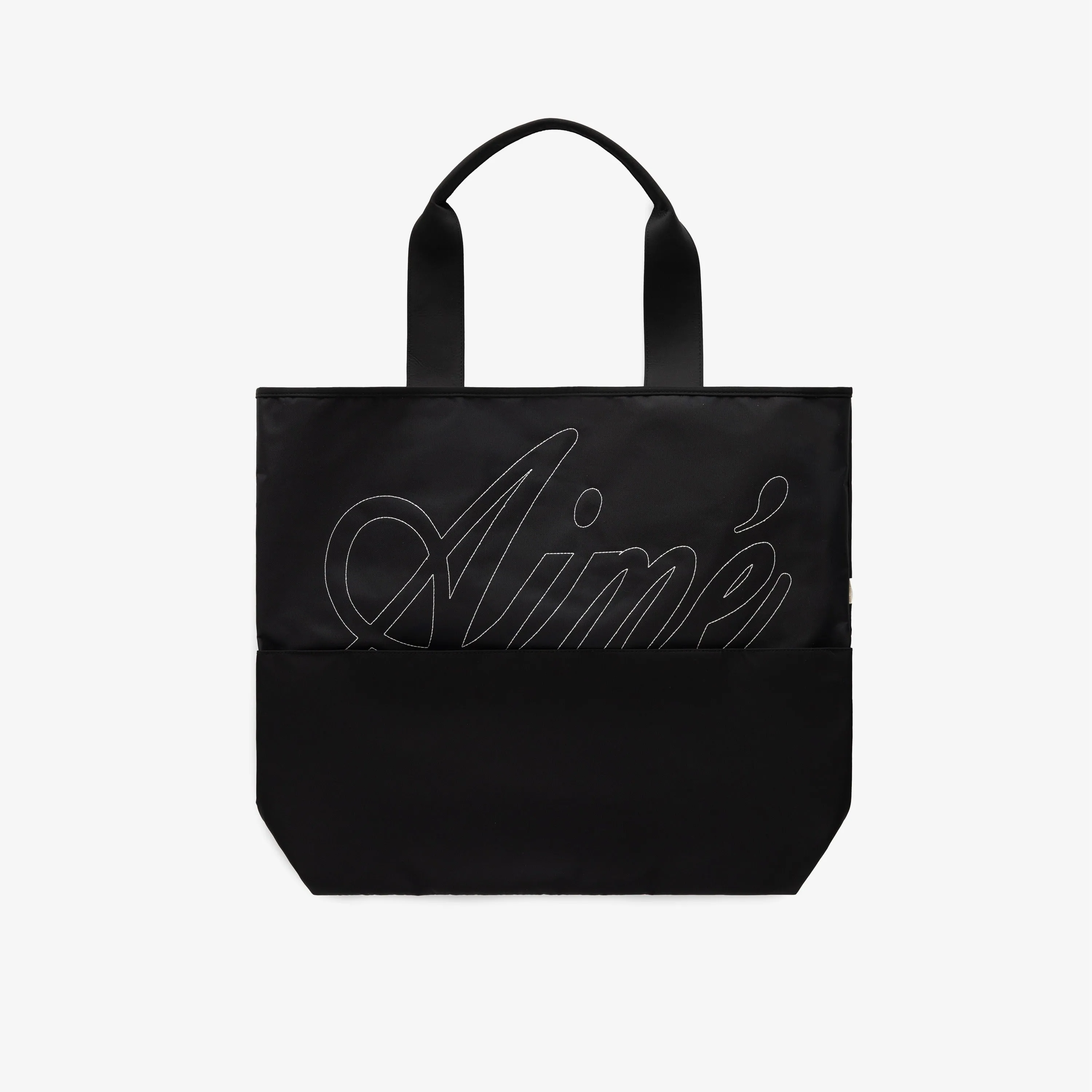 Contrast Stitch Nylon Tote Bag