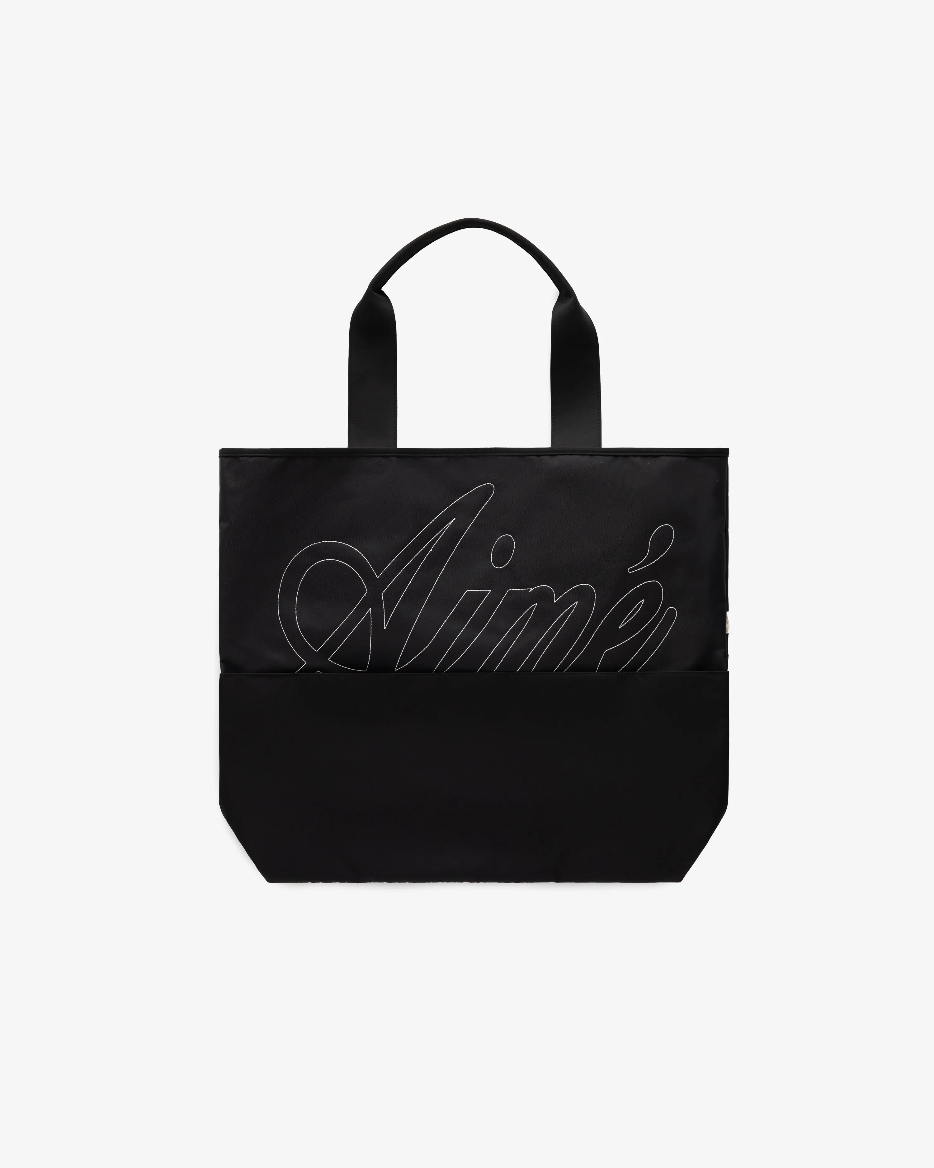 Contrast Stitch Nylon Tote Bag