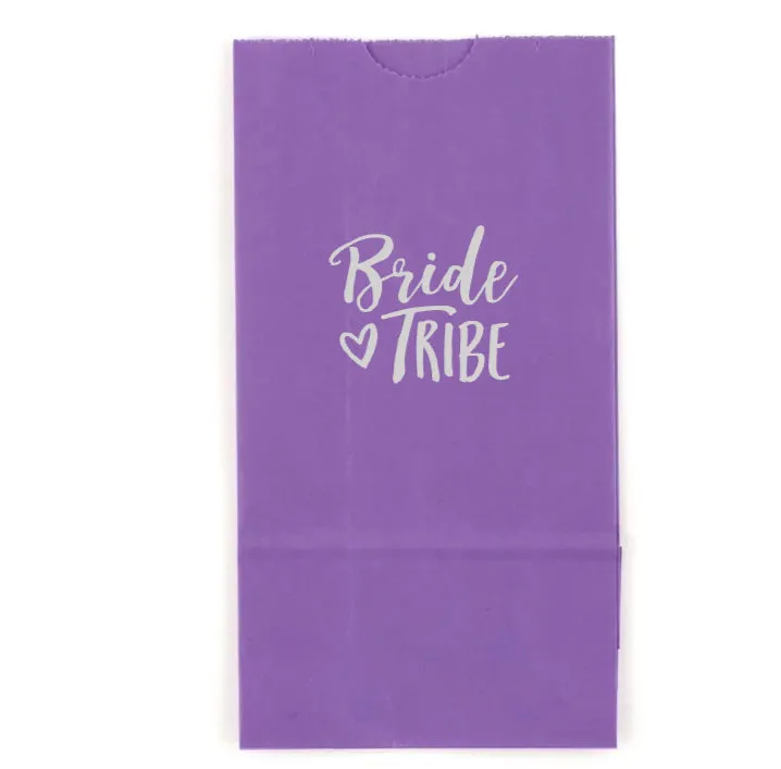 Custom Printed Bride Tribe Gusset Paper Goodie Party Gift Bag (25 bags)