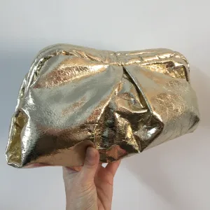 Gold Crackle finish evening clutch