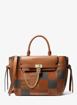 Hamilton Legacy Large Logo and Leather Belted Satchel