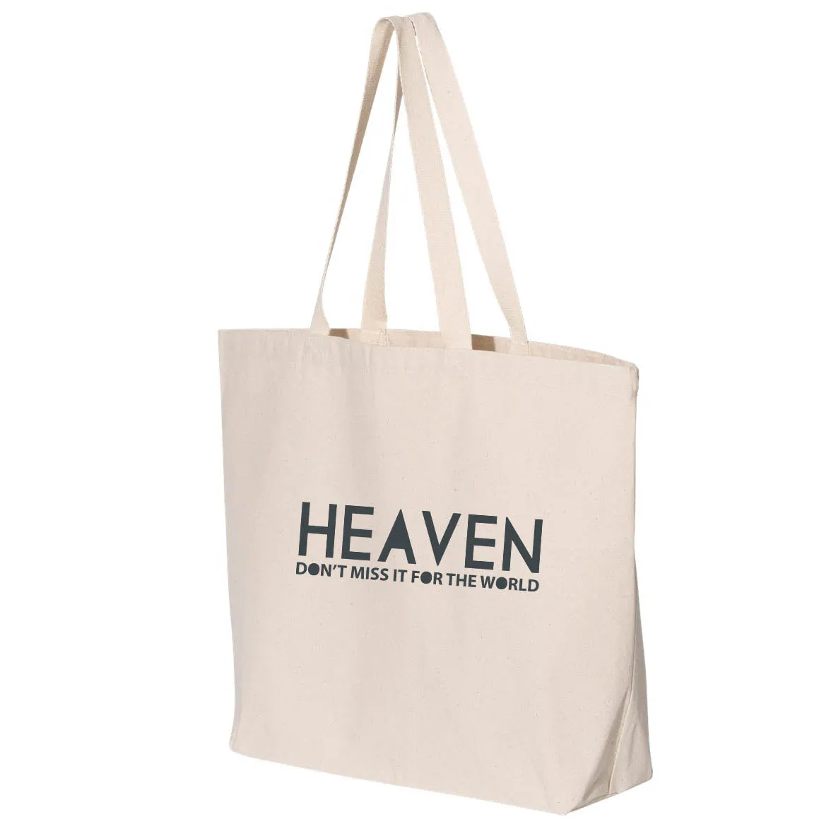 Heaven Don't Miss It For The World Jumbo Tote Canvas Bag