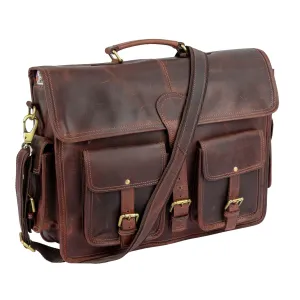 Leather Genuine Buffalo Leather Briefcase Laptop Messenger Bag Best Computer Satchel Handmade Bags for Men