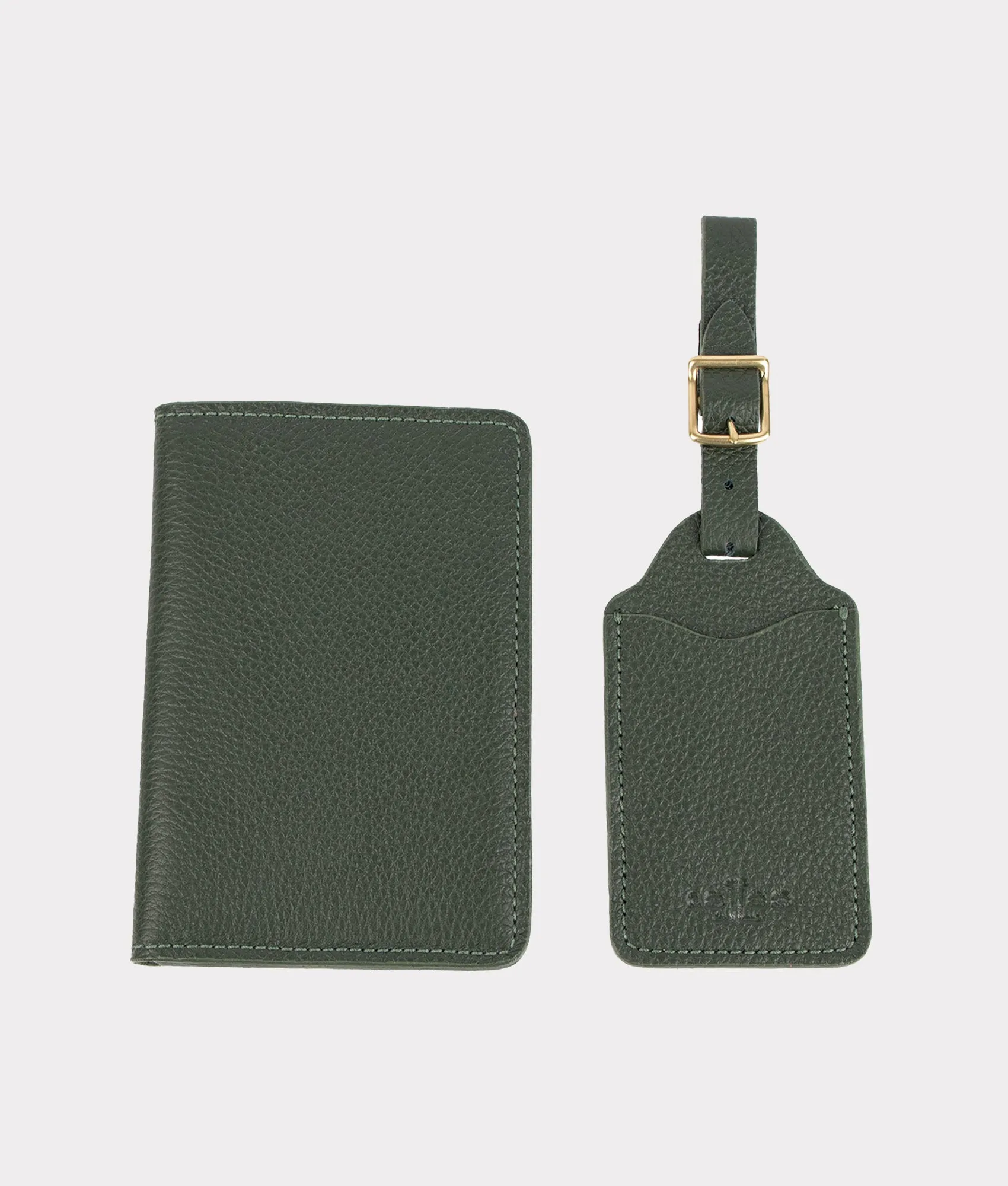 Luggage Tag Passport Duo :: Loden Green