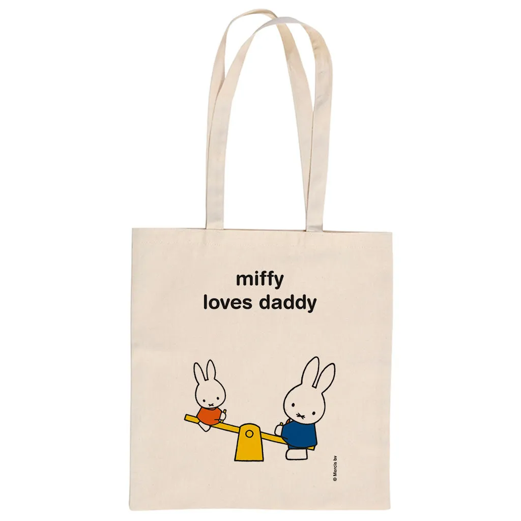 miffy loves daddy  Personalised Tote Bag