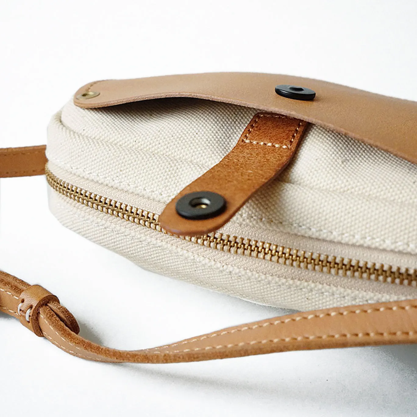 Mini Phone Bag,Canvas Vegetable-Tanned Leather Crossbody Bag-i7bags