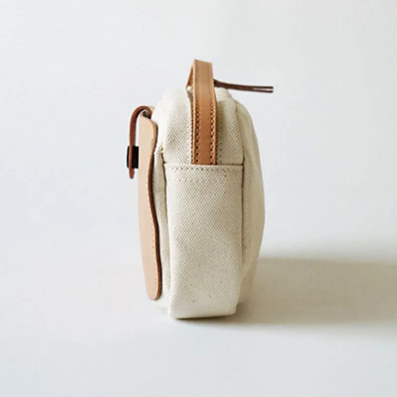 Mini Phone Bag,Canvas Vegetable-Tanned Leather Crossbody Bag-i7bags