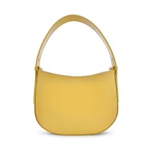 Mio Yellow Semi Patent Leather Shoulder Bag