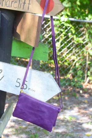 Monogrammed Clutch purple