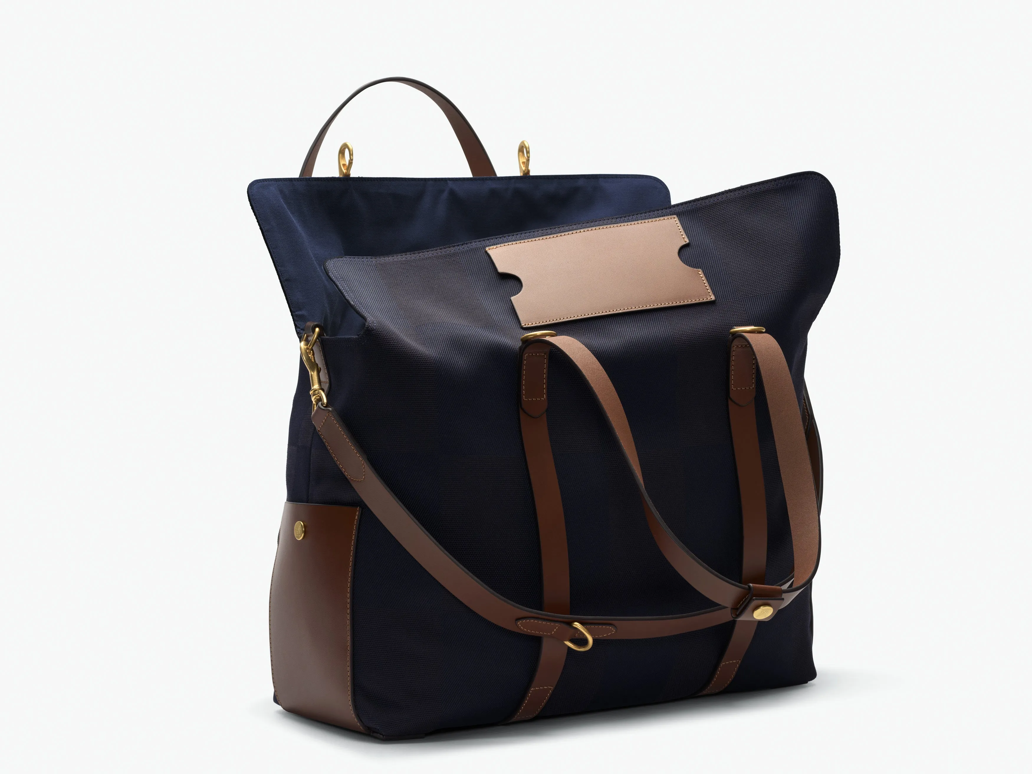 M/S Mega Tote - Pioneer Blue/Cuoio