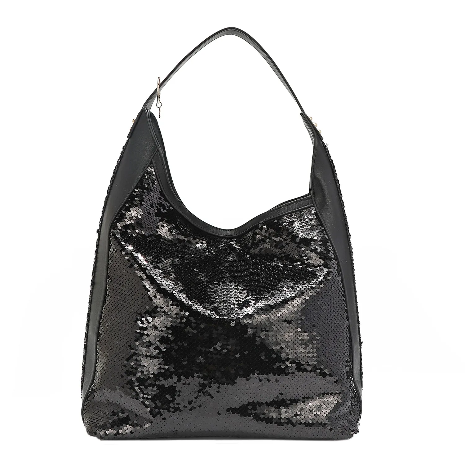 SEQUIN PATCH SHOULDER BAG