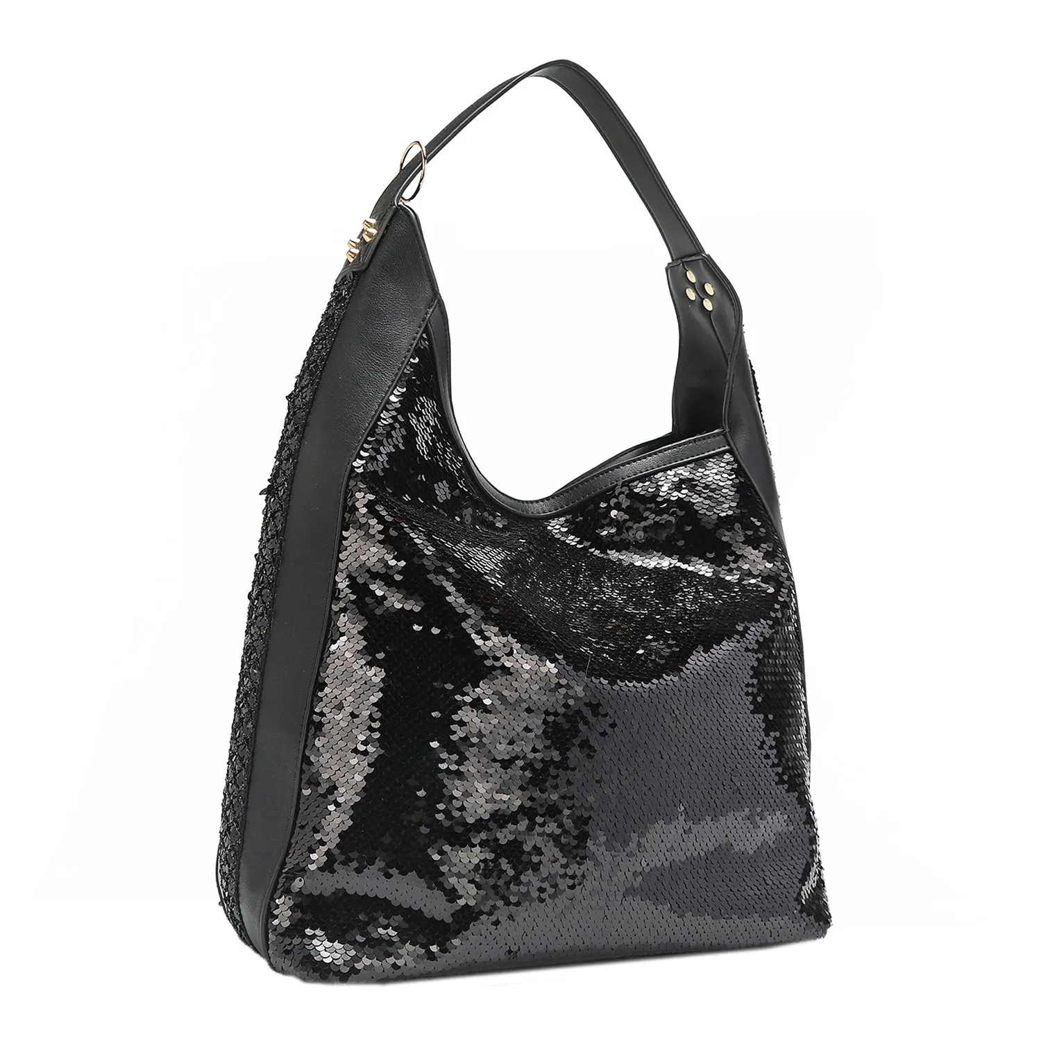 SEQUIN PATCH SHOULDER BAG