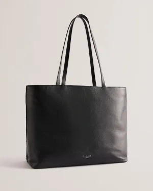 Stalie Checked Stitch Detail Tote Bag Black