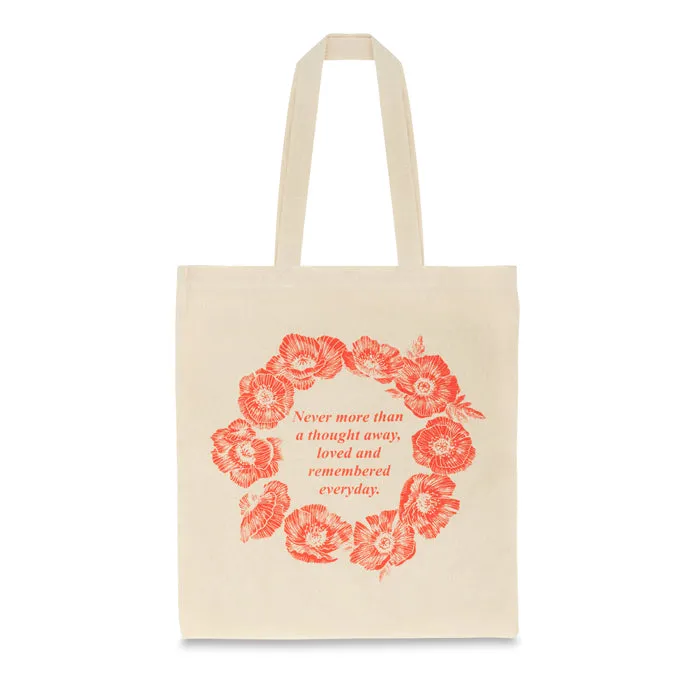 Wreath Quote Cotton Tote Bag